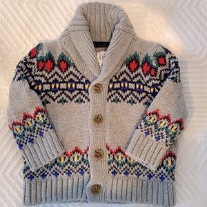 Baby Gap gray and colorful cardigan sweater 😻